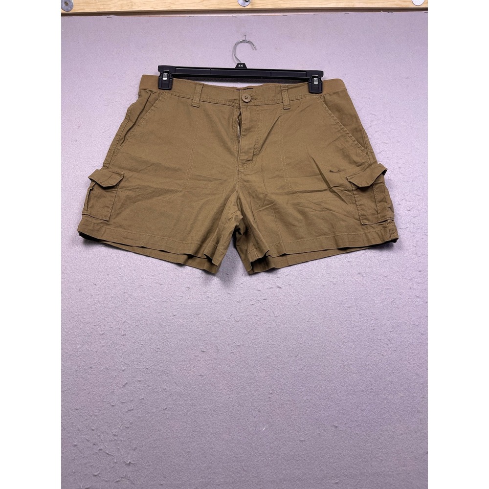 Lee Cargo Shorts Cotton Elastane Brown Size 14 Womens